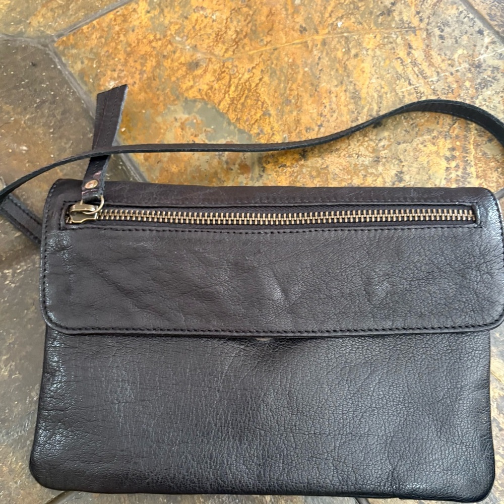 Black Leather Crossbody Bag